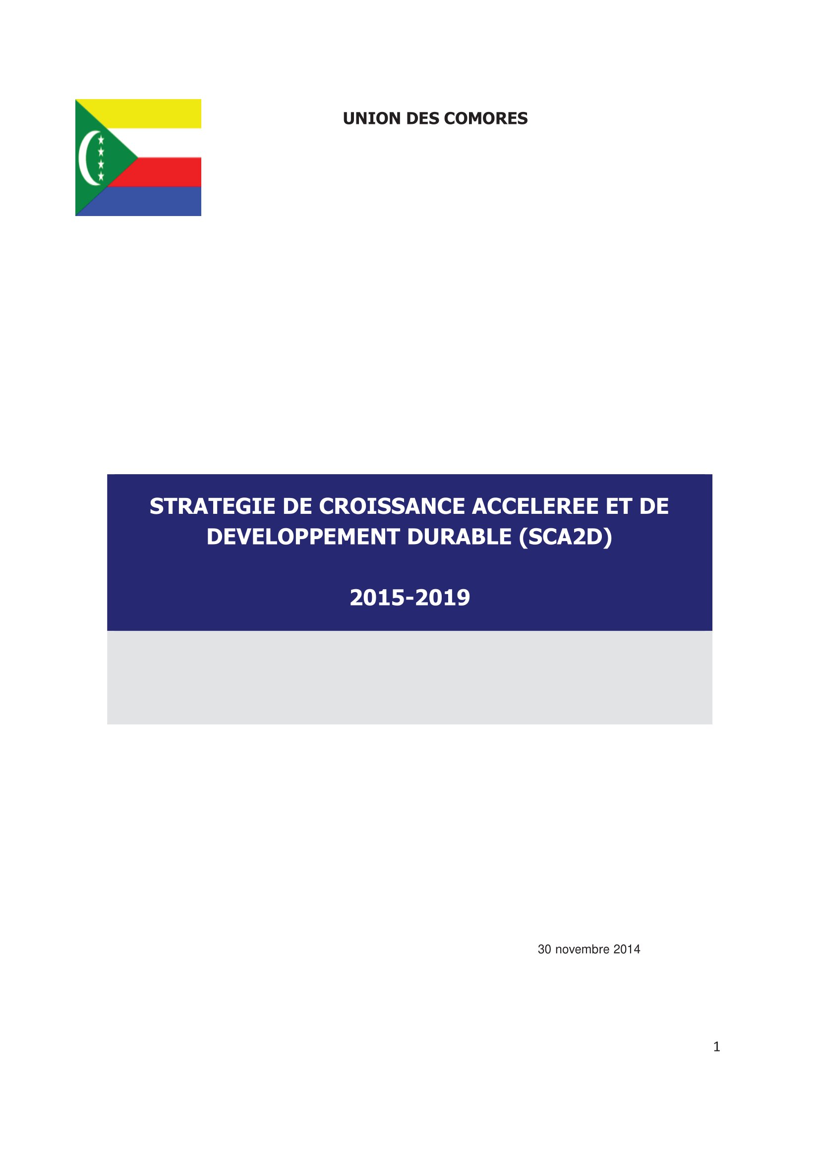 Strategy for accelerated growth and Sustainable Development 2015-2019