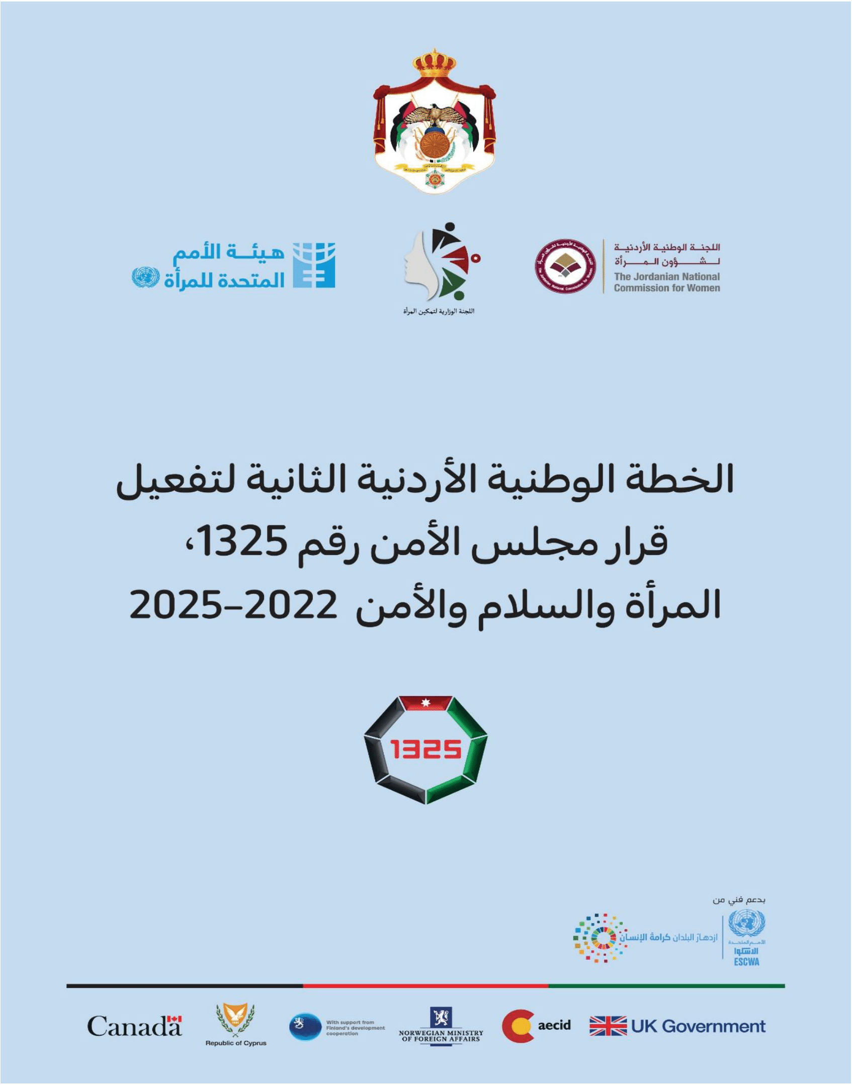 الخطة الوطنية الاردنية الثانية لتفعيل قرار مجلس الامن 1325 حول المرأة والأمن والسلام (2022-2025)